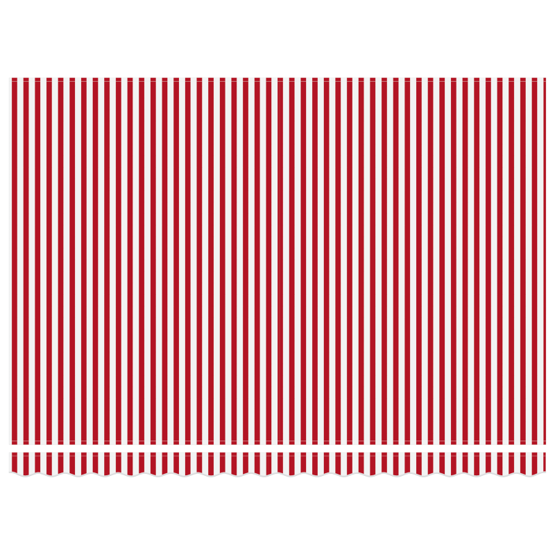 Manuelle einziehbare Markise mit LED in Rot und Weiß 450 x 300 cm