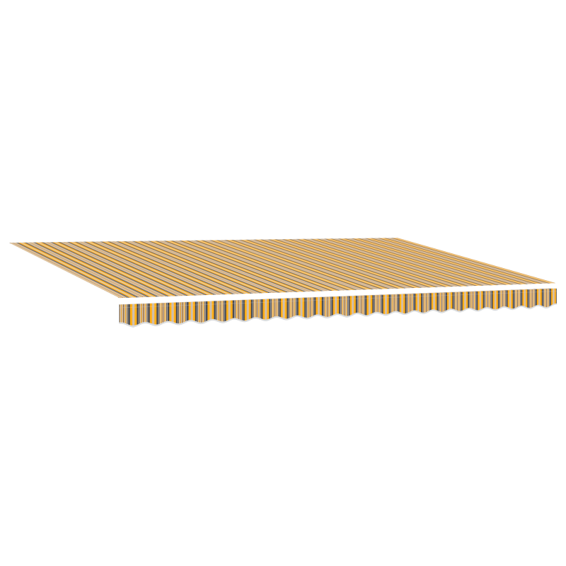 Automatische einziehbare Markise mit mehrfarbigem Streifen 500x300 cm