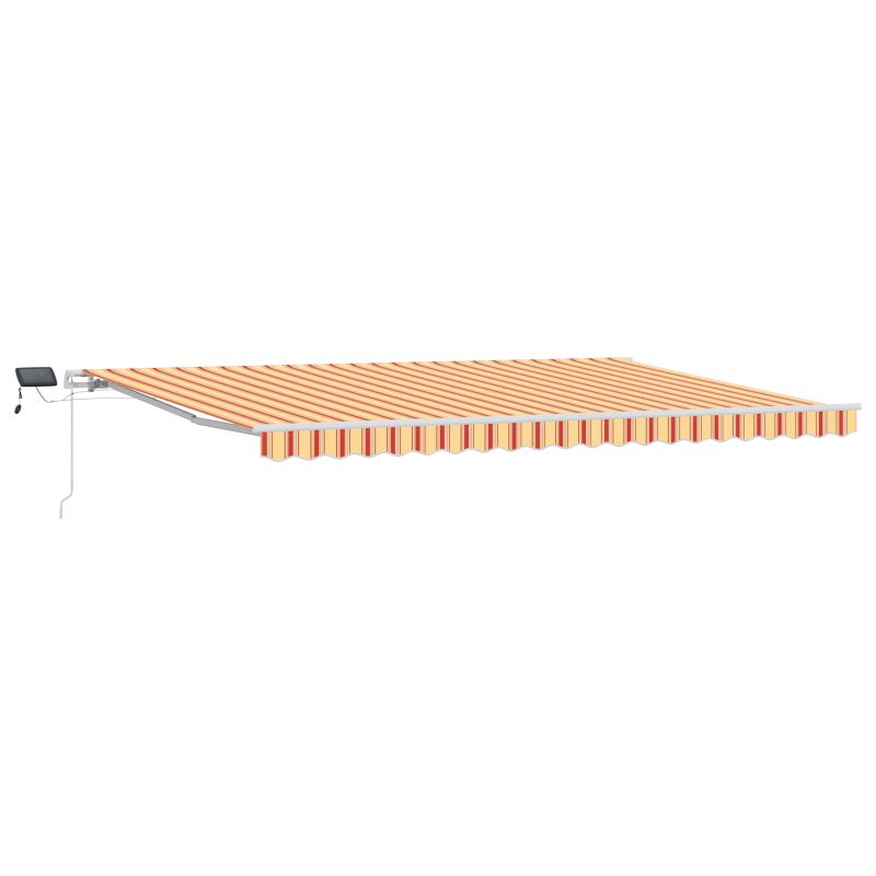 Manuelle einziehbare Markise mit LED Gelb und Orange 500x350 cm