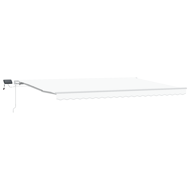 Manuelle Einziehbare Markise mit LED Weiß 500x350 cm