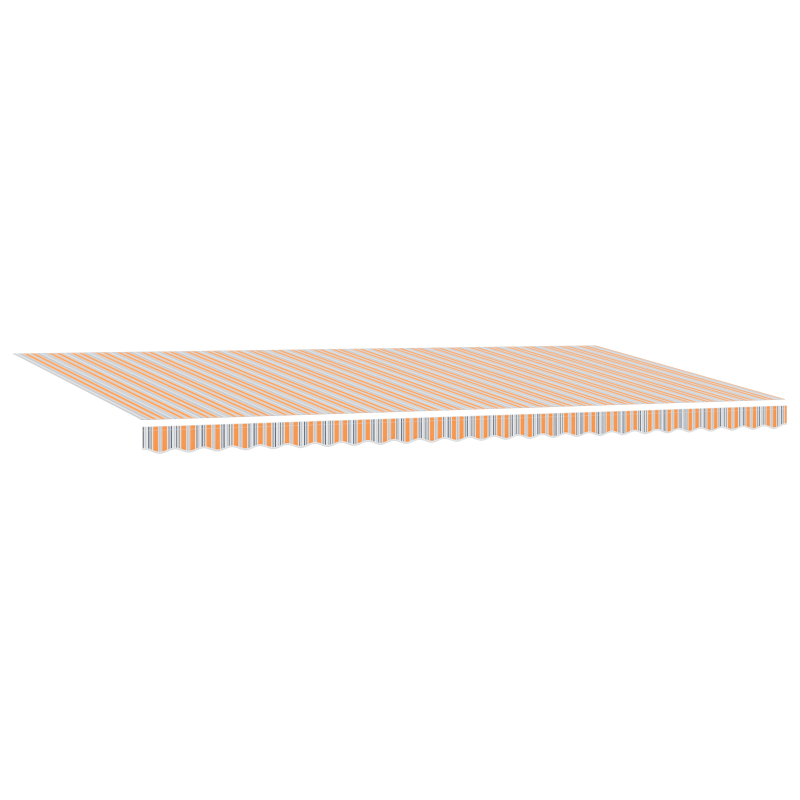 manuelle einziehbare Markise mit LED mehrfarbigen Streifen 600x300 cm
