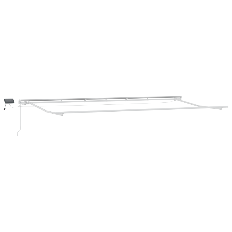 Manuelle einziehbare Markise mit LED-Multicolorstreifen 600x350 cm