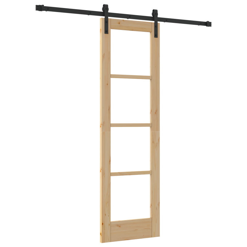Schiebetür mit Türbeschlagset ORKDALMassivholz & Glas