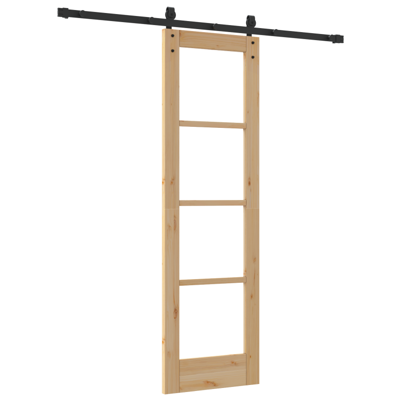 Schiebetür mit Türbeschlagset ORKDALMassivholz & Glas