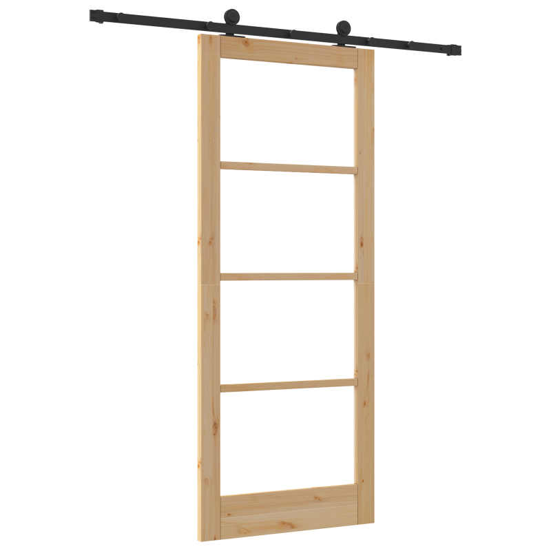 Schiebetür mit Beschlagsatz ORKDALaus Massivholz und Glas