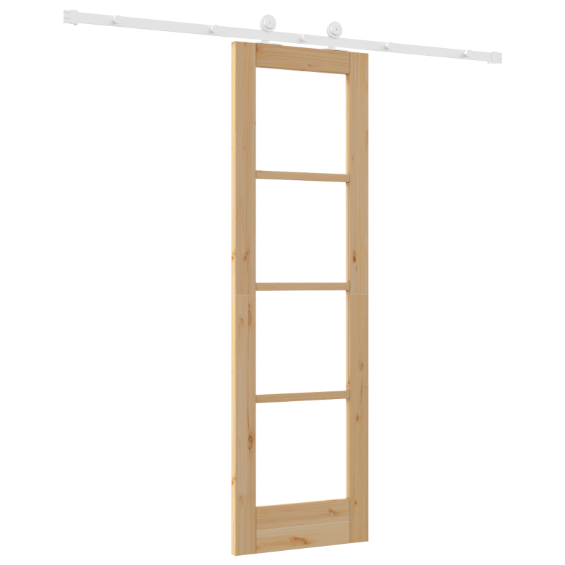Schiebetür mit Beschlägen ORKDALaus Massivholz und Glas