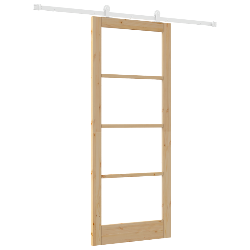Schiebetür mit Hardware-Set ORKDALMassivholz & Glas