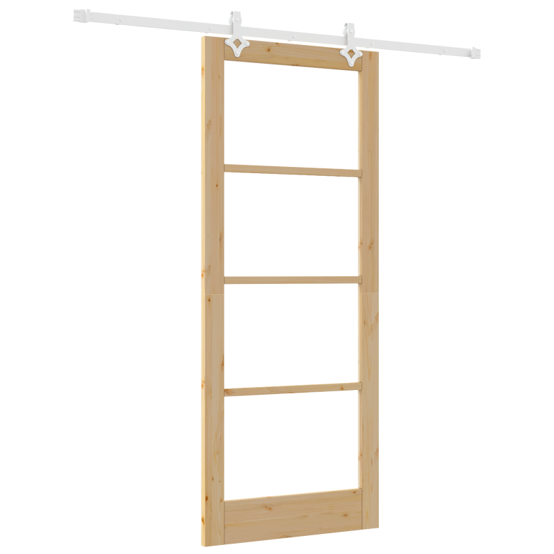 Schiebetür mit Hardware Set 86x211 cm Massivholz Kiefer