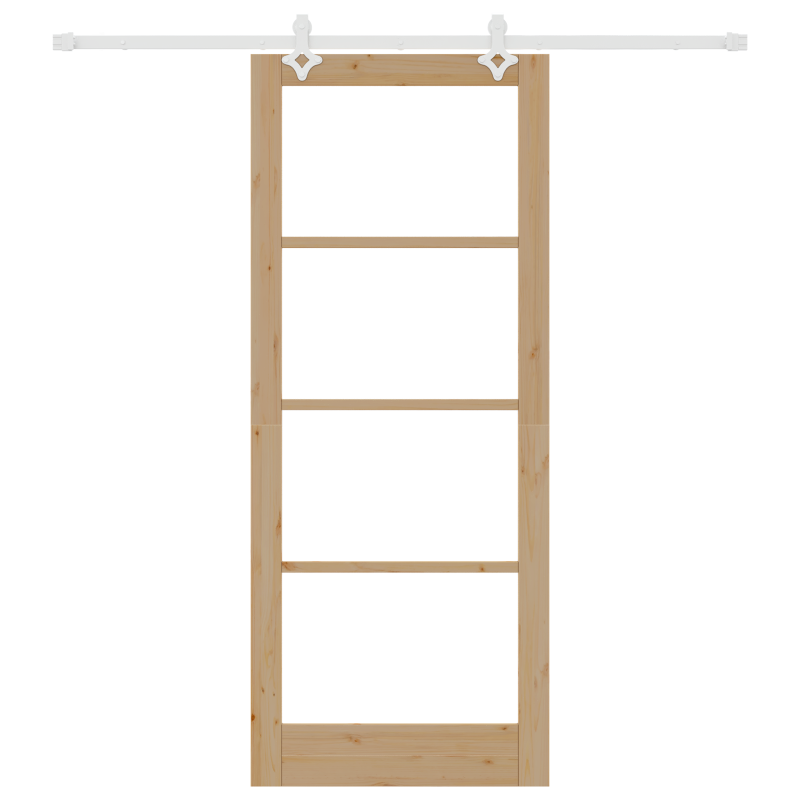 Schiebetür mit Hardware Set 86x211 cm Massivholz Kiefer