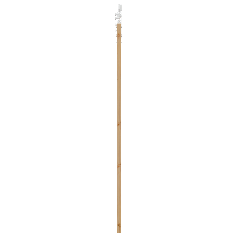 Schiebetür mit Hardware Set 61x198.5 cm aus massivem Kiefernholz