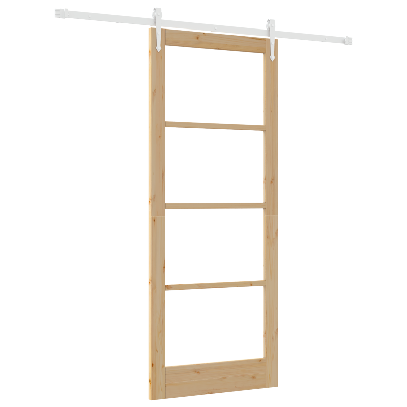 Schiebetür mit Hardware-Set 86x211 cm aus massivem Holz