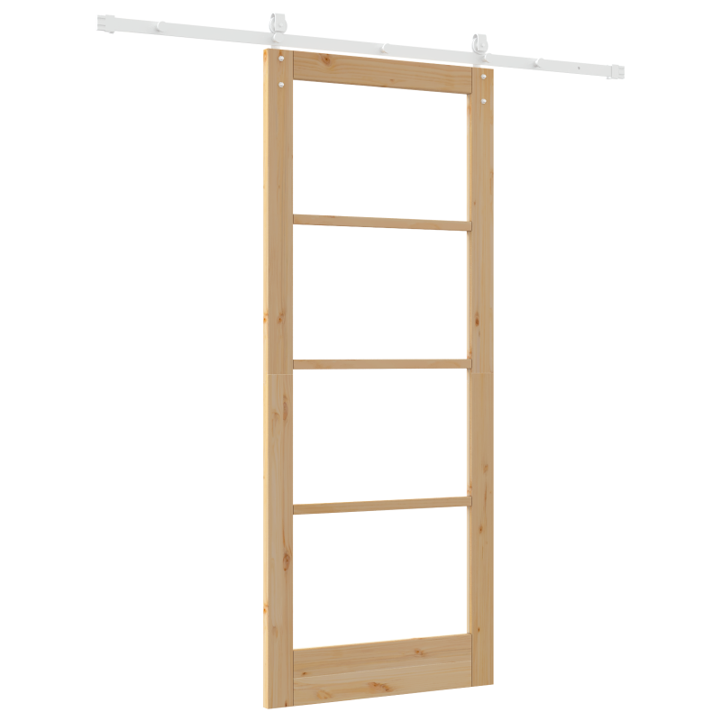 Schiebetür mit Hardware-Set 86x211 cm aus massivem Holz