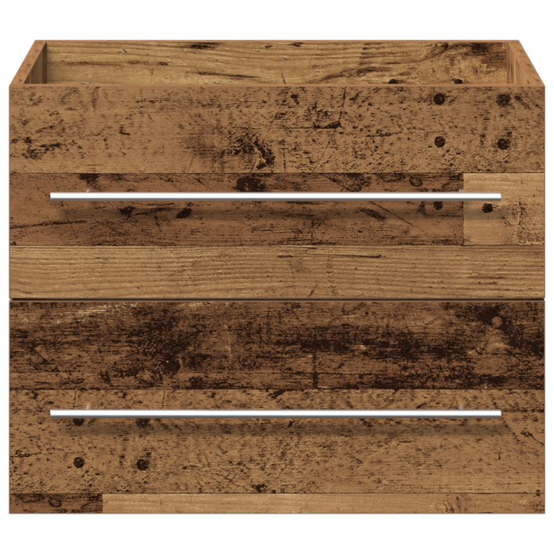 Badezimmer Waschschrank mit integriertem Waschbecken Altholz Spanplatte