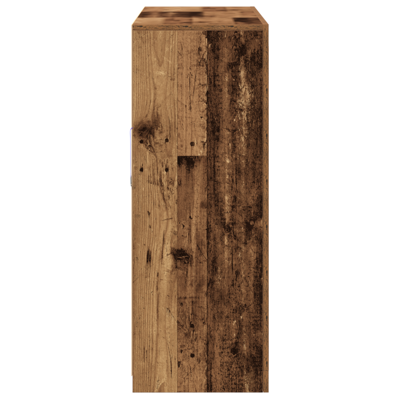 Sideboard mit LED Lichtern Altes Holz 181.5x37x100 cm Holzwerkstoff