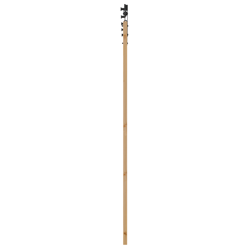 Schiebetür mit Beschlagset 86x211 cm aus massivem Kiefernholz