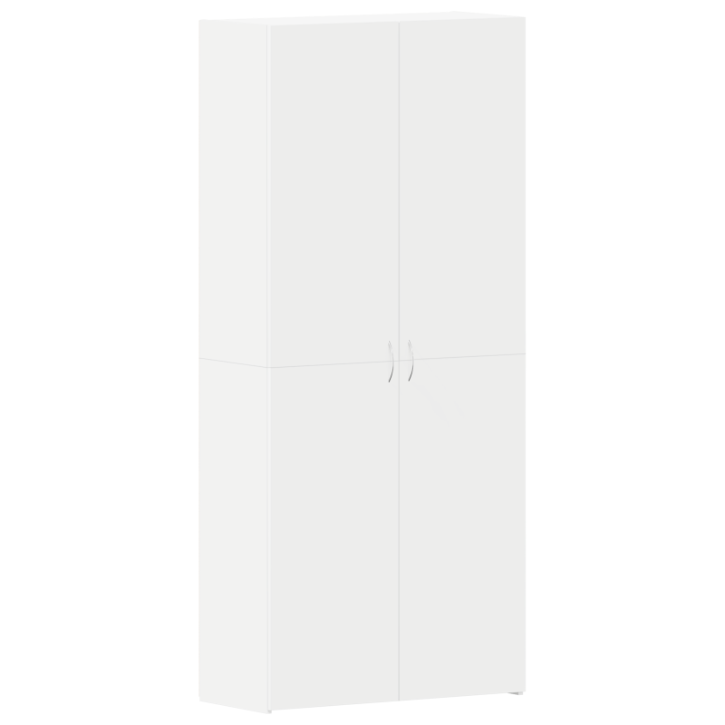 Schuhschrank Weiß 80x35.5x180 cm Holzwerkstoff