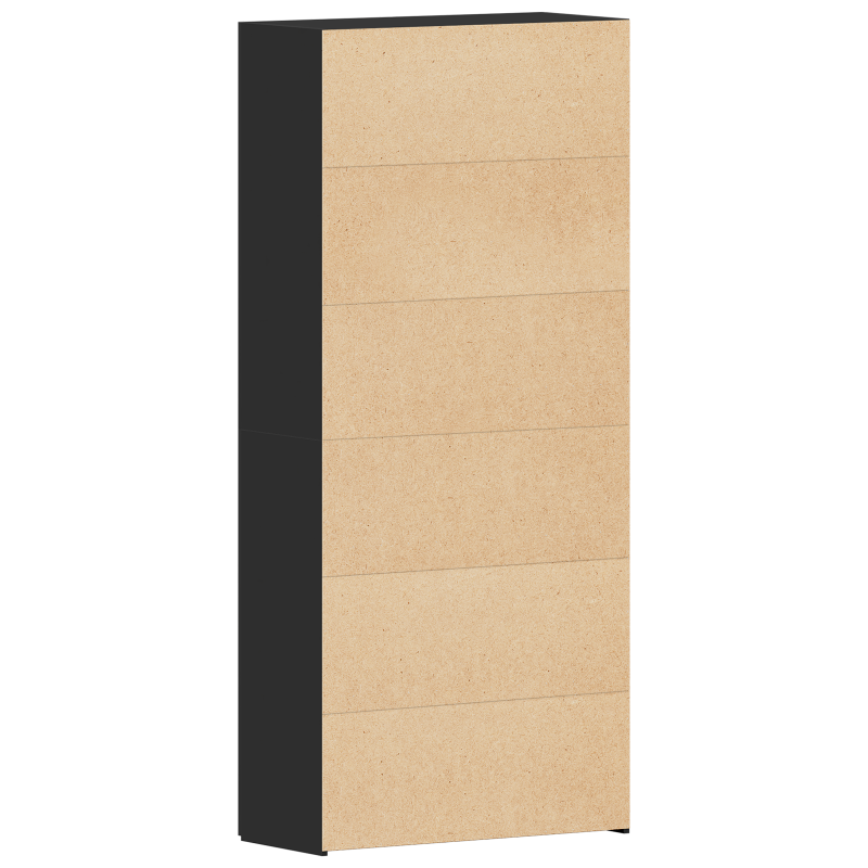 Schuhschrank Schwarz 80x35,5x180 cm Holzwerkstoff