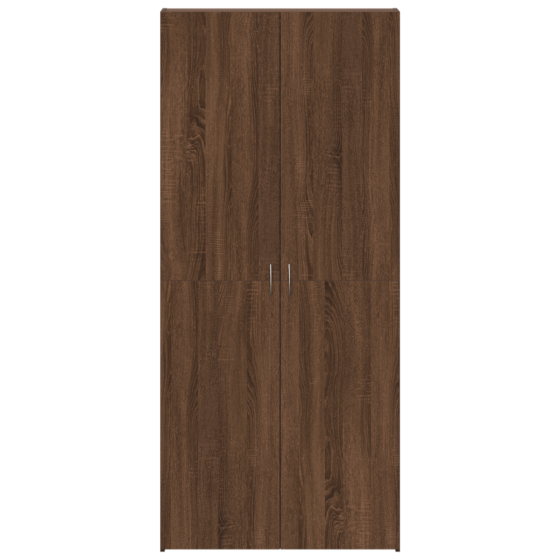 Schuhschrank Braunes Eichenholz 80x35,5x180 cm Ingenieurholz