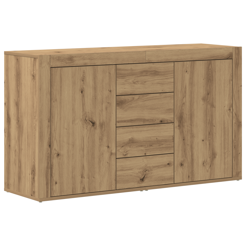 Sideboard Eichenholz Holzwerkstoff 120 x 36 x 69 cm