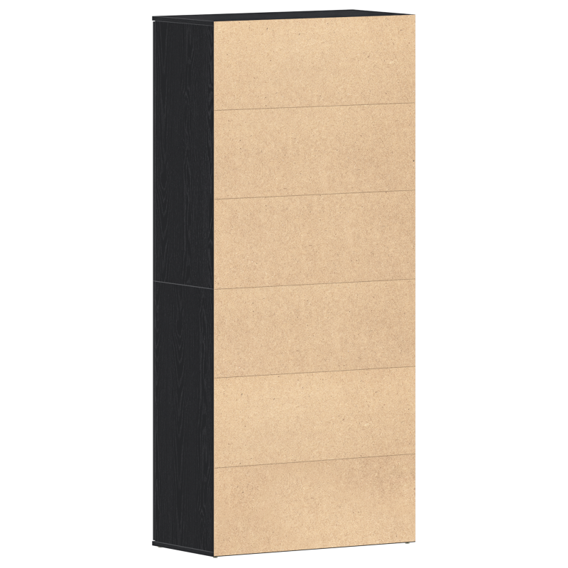 Schuhschrank Schwarze Eiche 80x39x180 cm Holzwerkstoff
