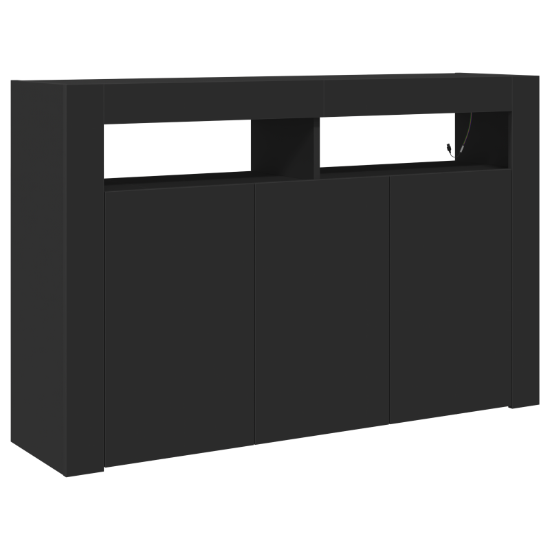 Sideboard Schwarz Engineered Wood 116 x 30 x 75 cm Rechteckig