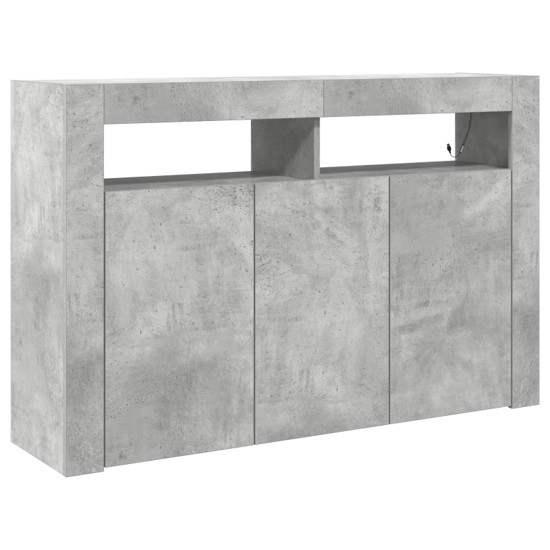 Sideboard Beton Grau Engineered Wood 116 x 30 x 75 cm Rechteckig