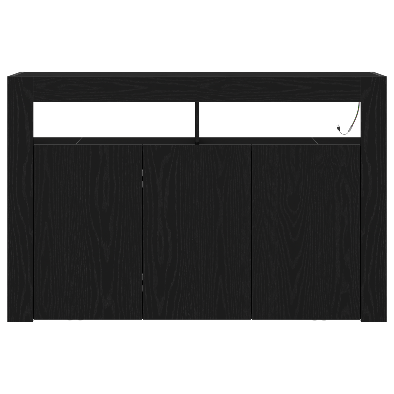 Sideboard Schwarz Eiche Technisches Holz 116 x 30 x 75 cm