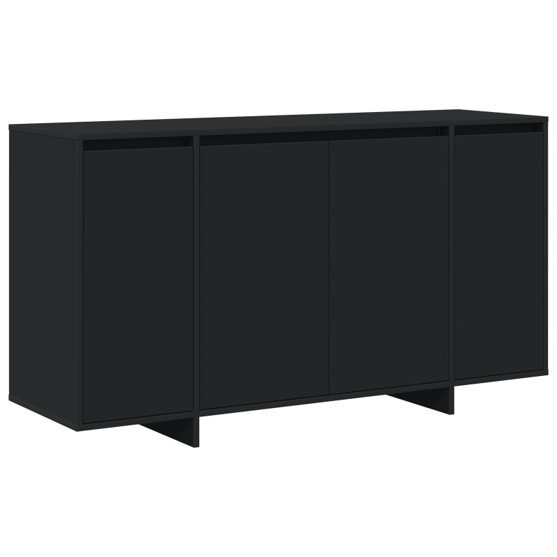 Schwarzes Sideboard Holzwerkstoff 135 x 41 x 75 cm