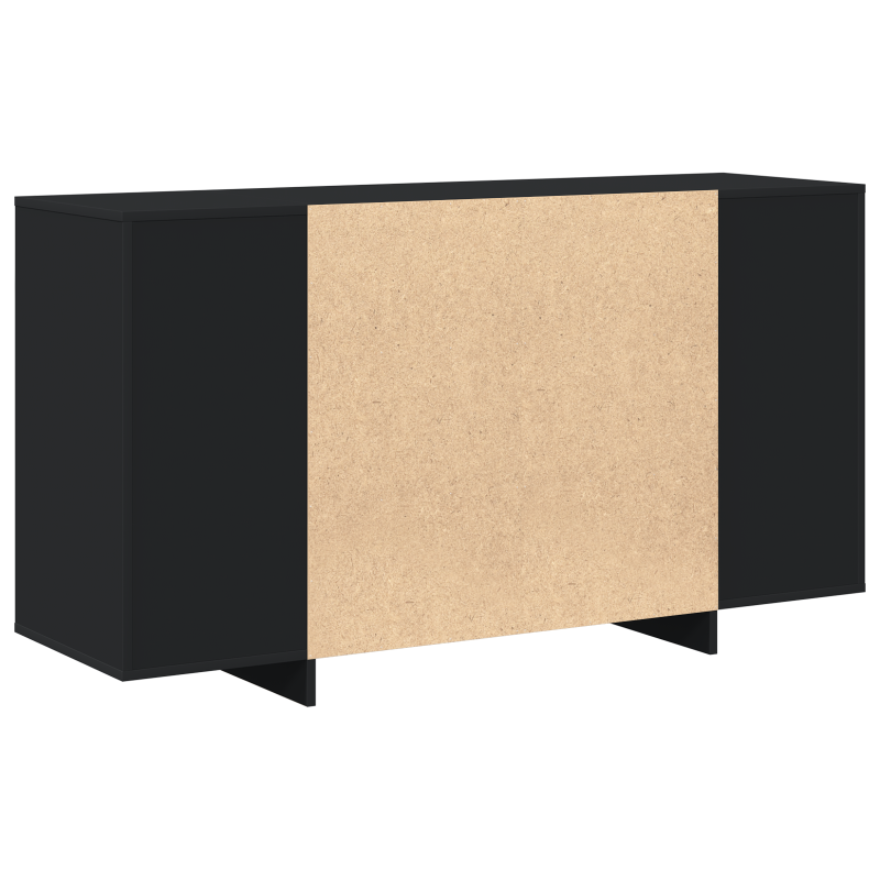 Schwarzes Sideboard Holzwerkstoff 135 x 41 x 75 cm