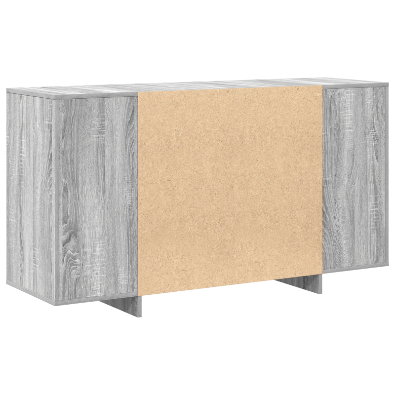 Grau Sideboard Graues Sonoma Holzwerkstoff 135 x 41 x 75 cm