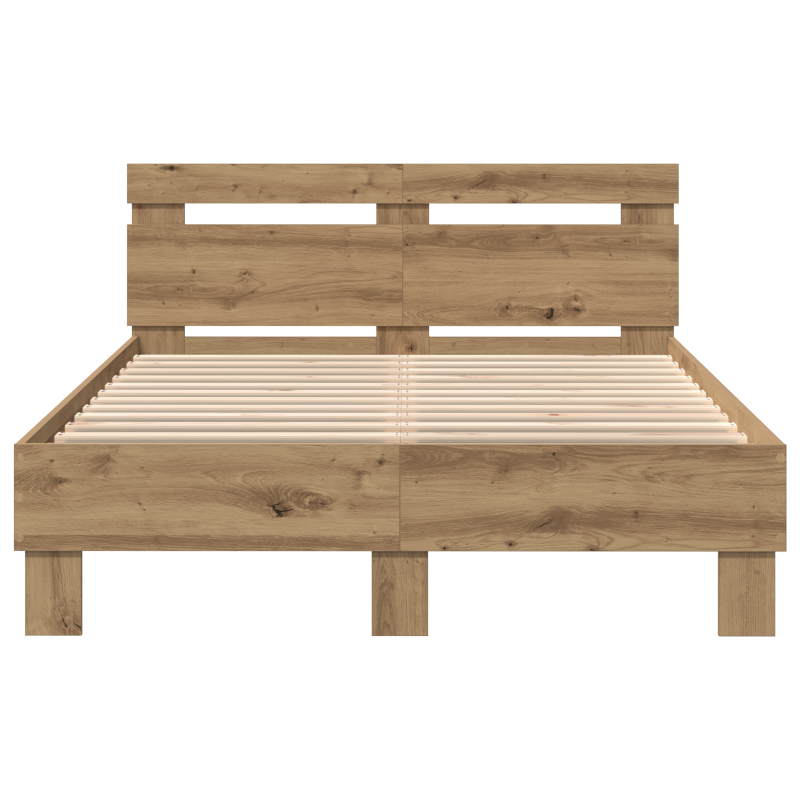 Bettgestell aus Holz Artisan Eiche Massivholz Eiche 120 x 200 cm