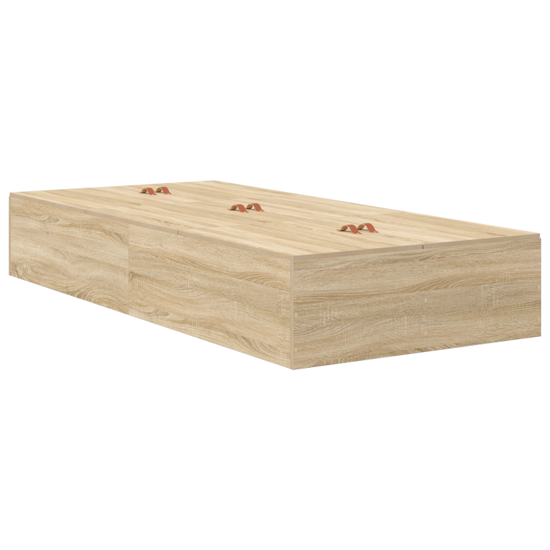 Stauraum Bettgestell Sonoma Eiche 90x200 cm