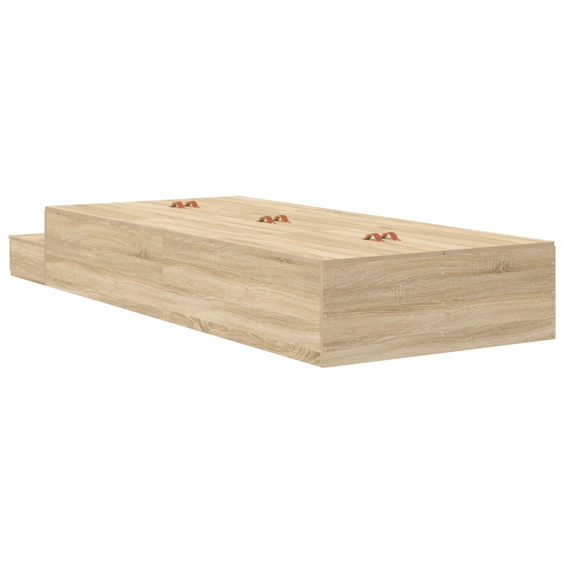 Stauraum Bettgestell Sonoma Eiche 90x200 cm