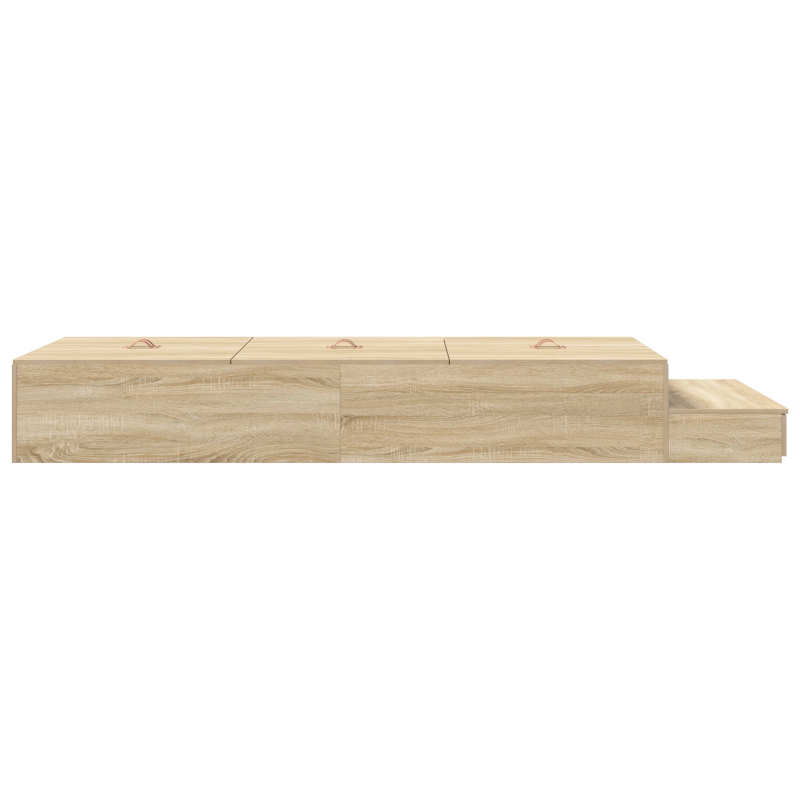Stauraum Bettgestell Sonoma Eiche 90x200 cm