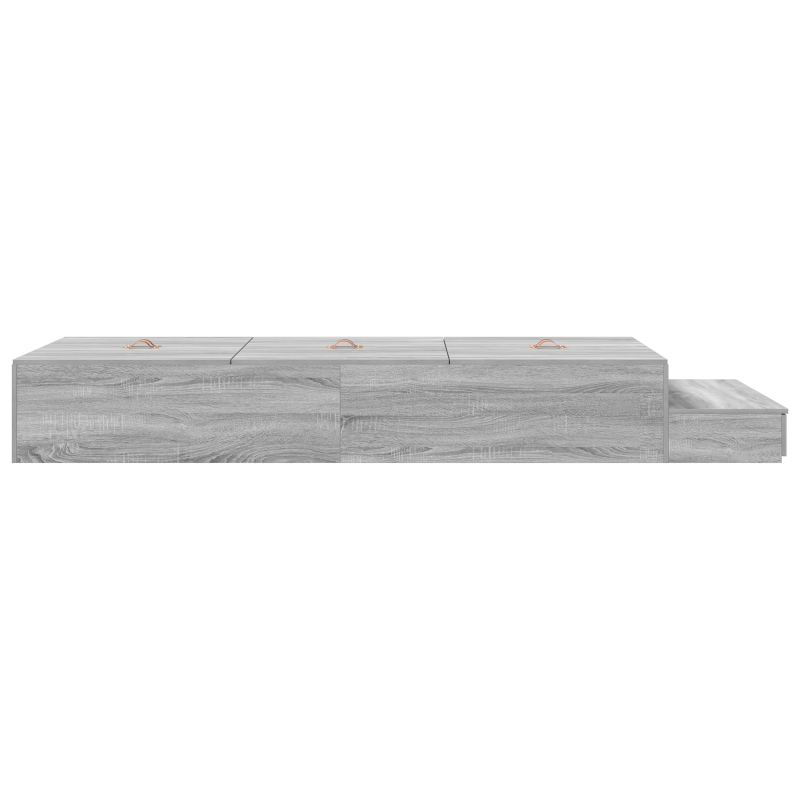 Aufbewahrungsbettgestell Grau Sonoma 90x200 cm