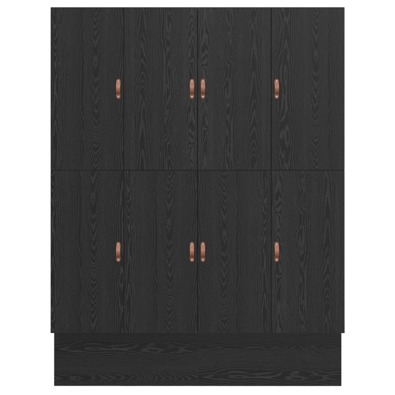 Bettgestell mit Stauraum Schwarz Eiche 200x200 cm