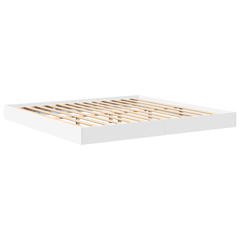 Bücherregalbett Weiß 180x200 cm Sperrholz