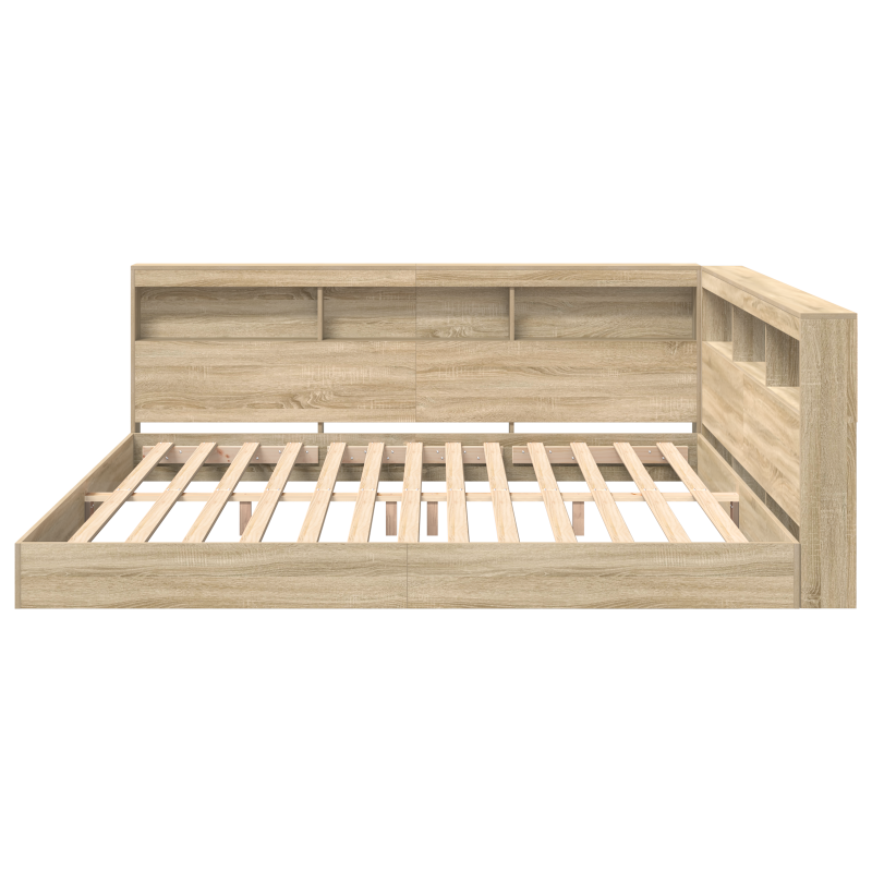 Bücherregalbett Sonoma Eiche 180x200 cm Spanplatte
