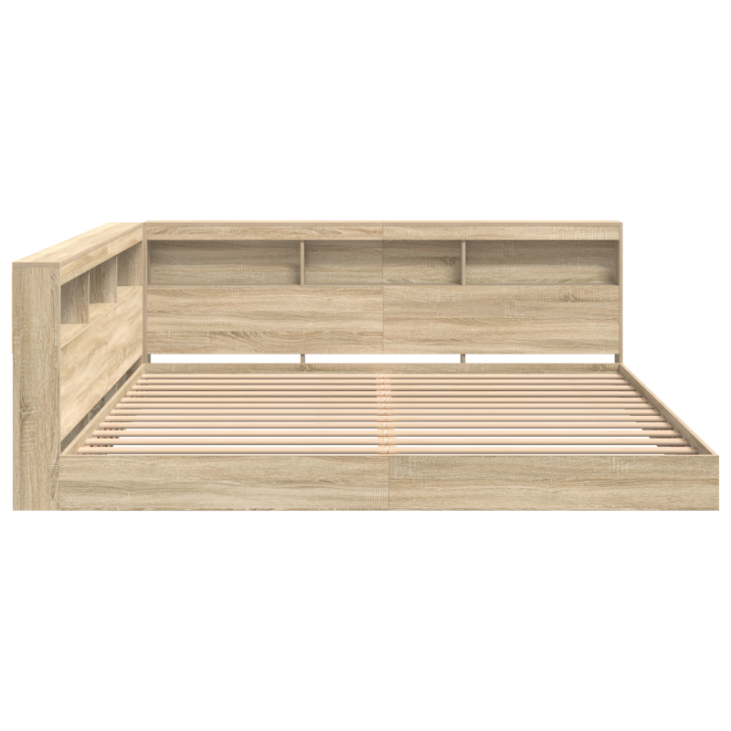Bücherregalbett Sonoma Eiche 180x200 cm Spanplatte