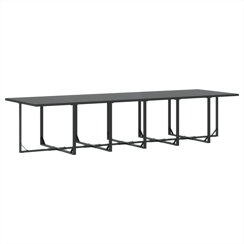 22-teiliges Garten-Esszimmer-Set mit Kissen aus Stahl und Textilene