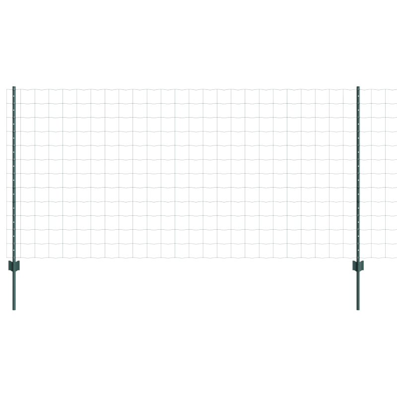Gartenzaunset Set von 2 Grün PVC-beschichtetes Metall