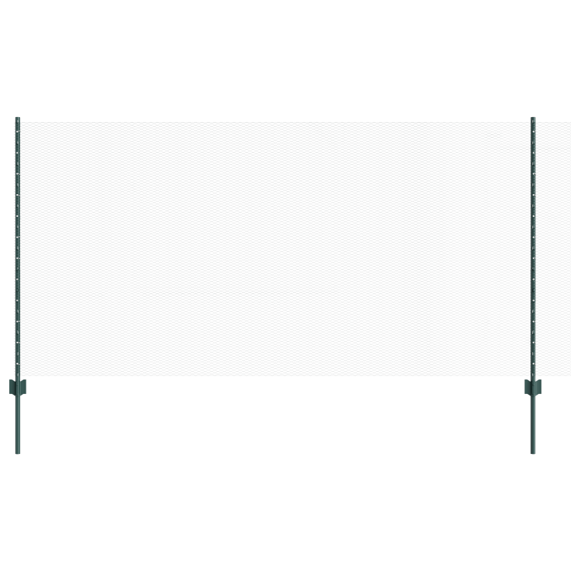 Set aus sechseckigem Gartenzaun Set aus 2 Grün Metall 25 x 1,2 m