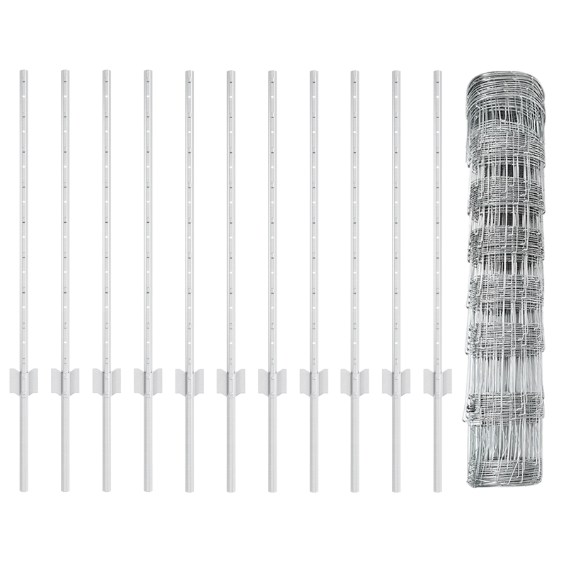 Zaunpfosten 11 Stück U-Kanal 80 cm verzinkter Stahl