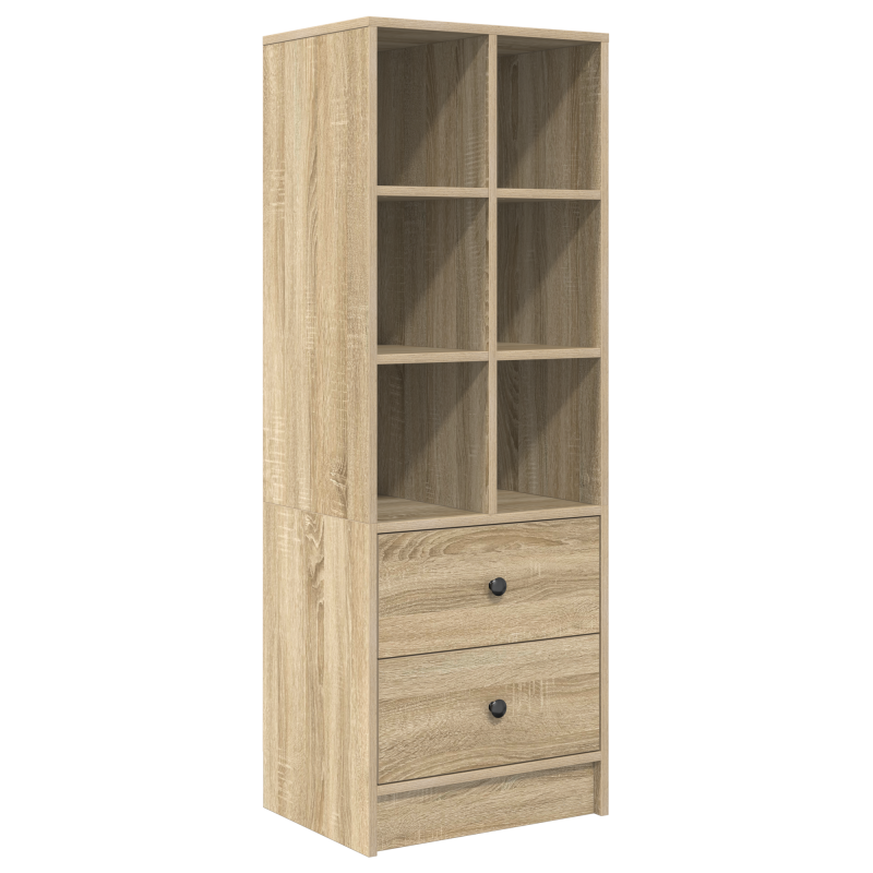 Schreibtisch mit Stauraum Sonoma Eiche Holzwerkstoff