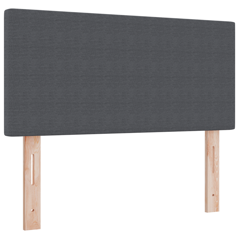Boxspringbett mit Matratze & LED Dunkelgrau 80x200 cm Cordstoff