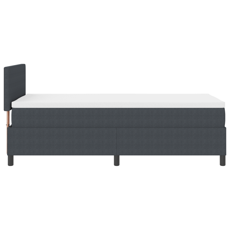 Boxspringbett mit Matratze & LED Dunkelgrau 80x200 cm Cordstoff