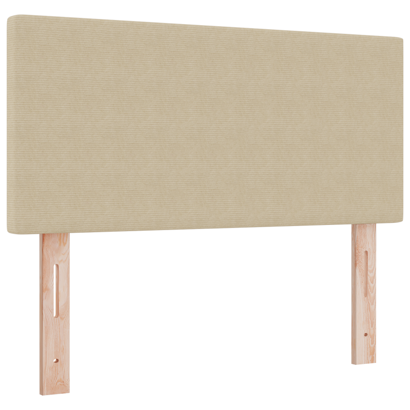 Boxspringbett mit Matratze & LED Licht Grün Grau 90x200 cm Cord-Stoff