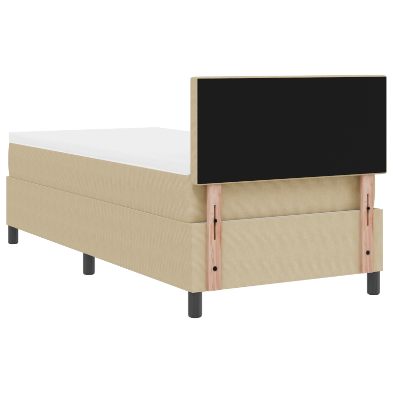 Boxspringbett mit Matratze & LED Licht Grün Grau 90x200 cm Cord-Stoff