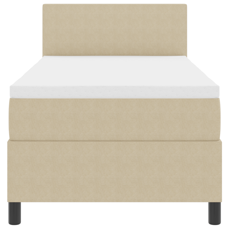 Boxspringbett mit Matratze & LED Licht Grün Grau 90x200 cm Cord-Stoff