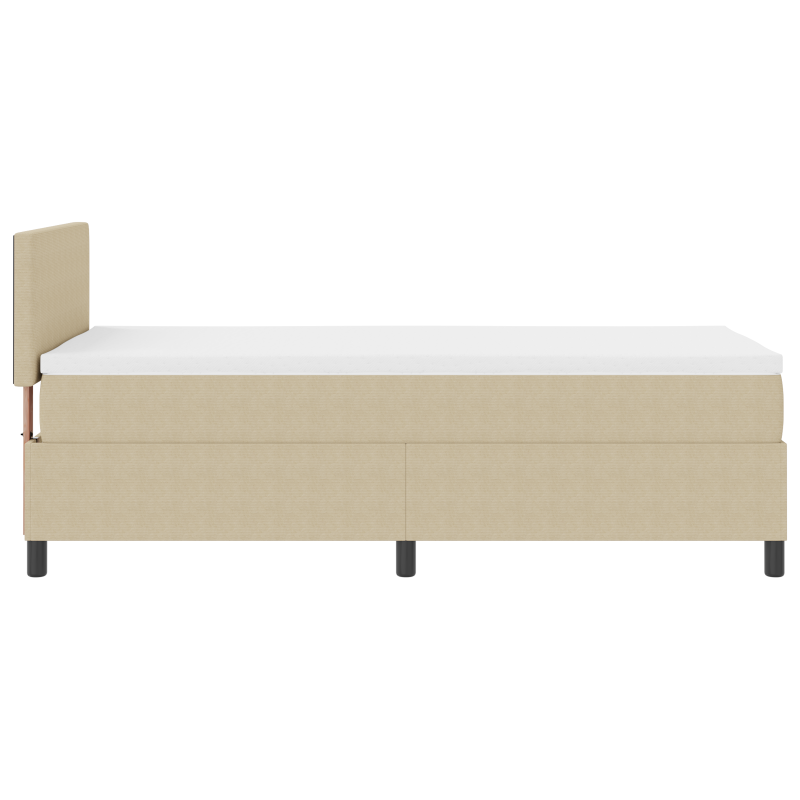 Boxspringbett mit Matratze & LED Licht Grün Grau 90x200 cm Cord-Stoff